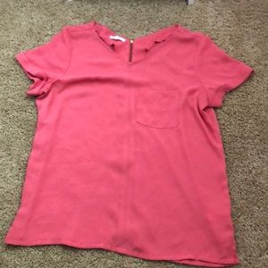 Coral - Size Medium -Maurice’s short sleeve blouse